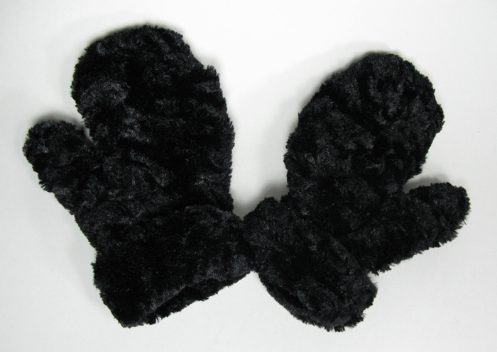 Cuddly Black Mittens